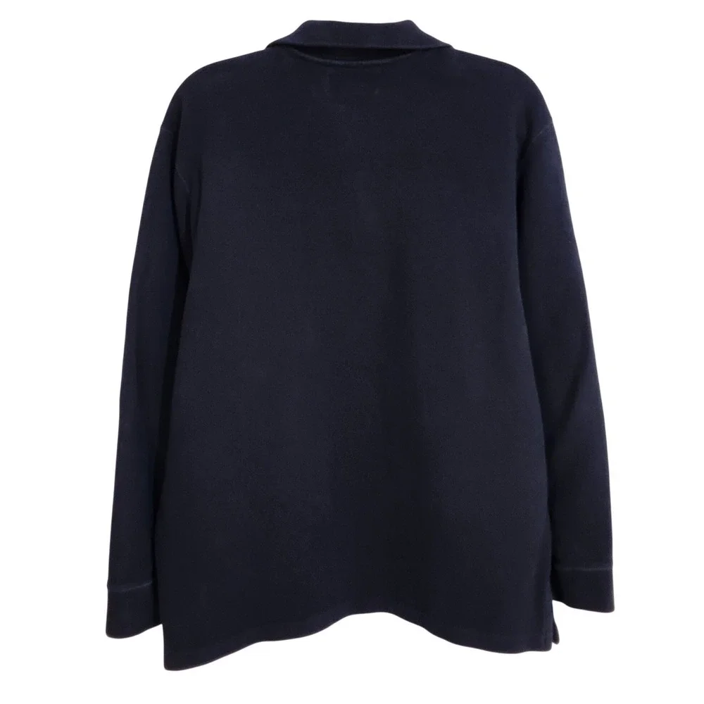 Polo Ralph Lauren 1/4 Zip‎ Pullover Mens XL Navy Blue Ribbed Cotton Sweatshirt
